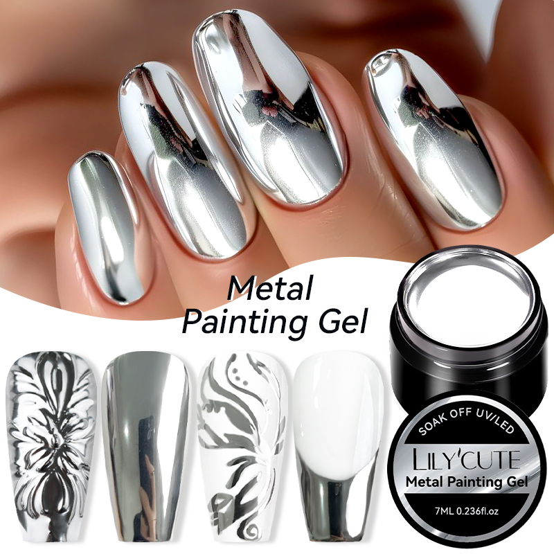 Resin Art Varnish - LILYCUTE 7ML Metallic Painting Gel Chrome