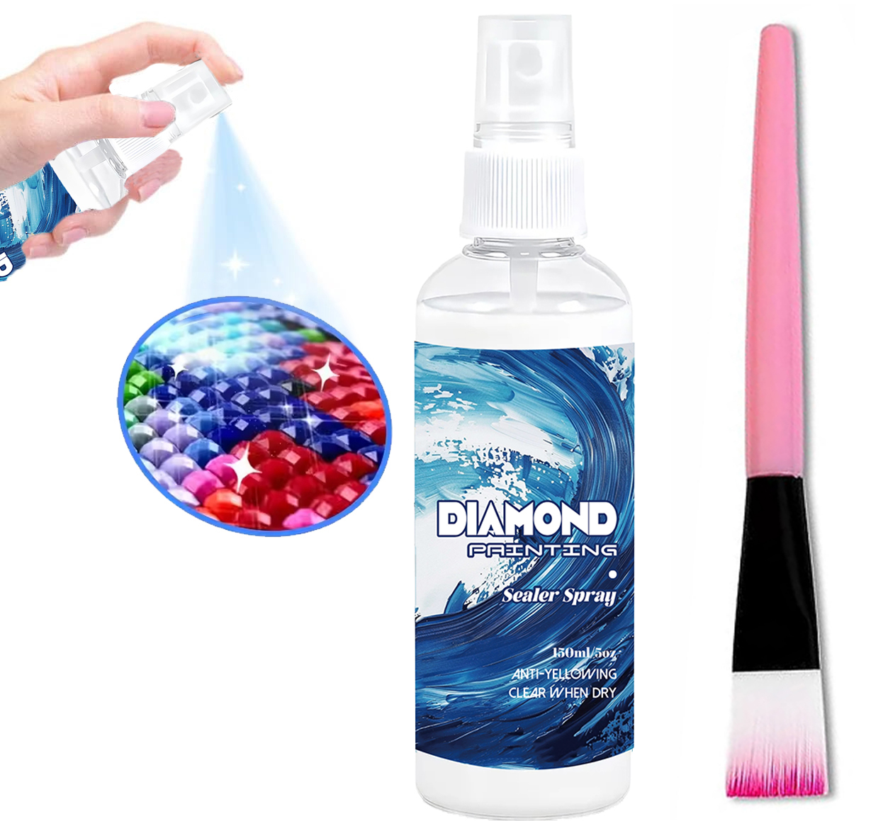 150ml Diamond Painting Sealant - đánh giá và giá Resin Art Craft