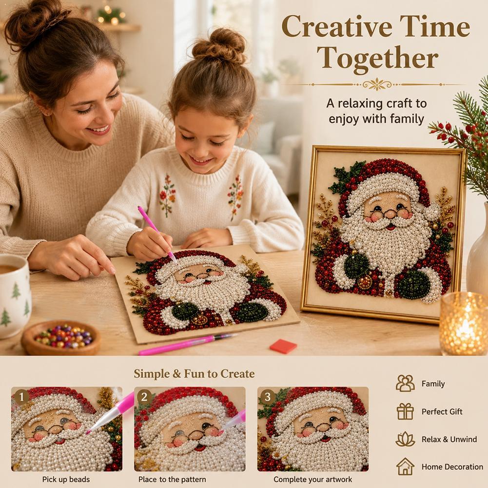 Christmas Santa Claus Pearl Ar - đánh giá và giá Resin Art Craft