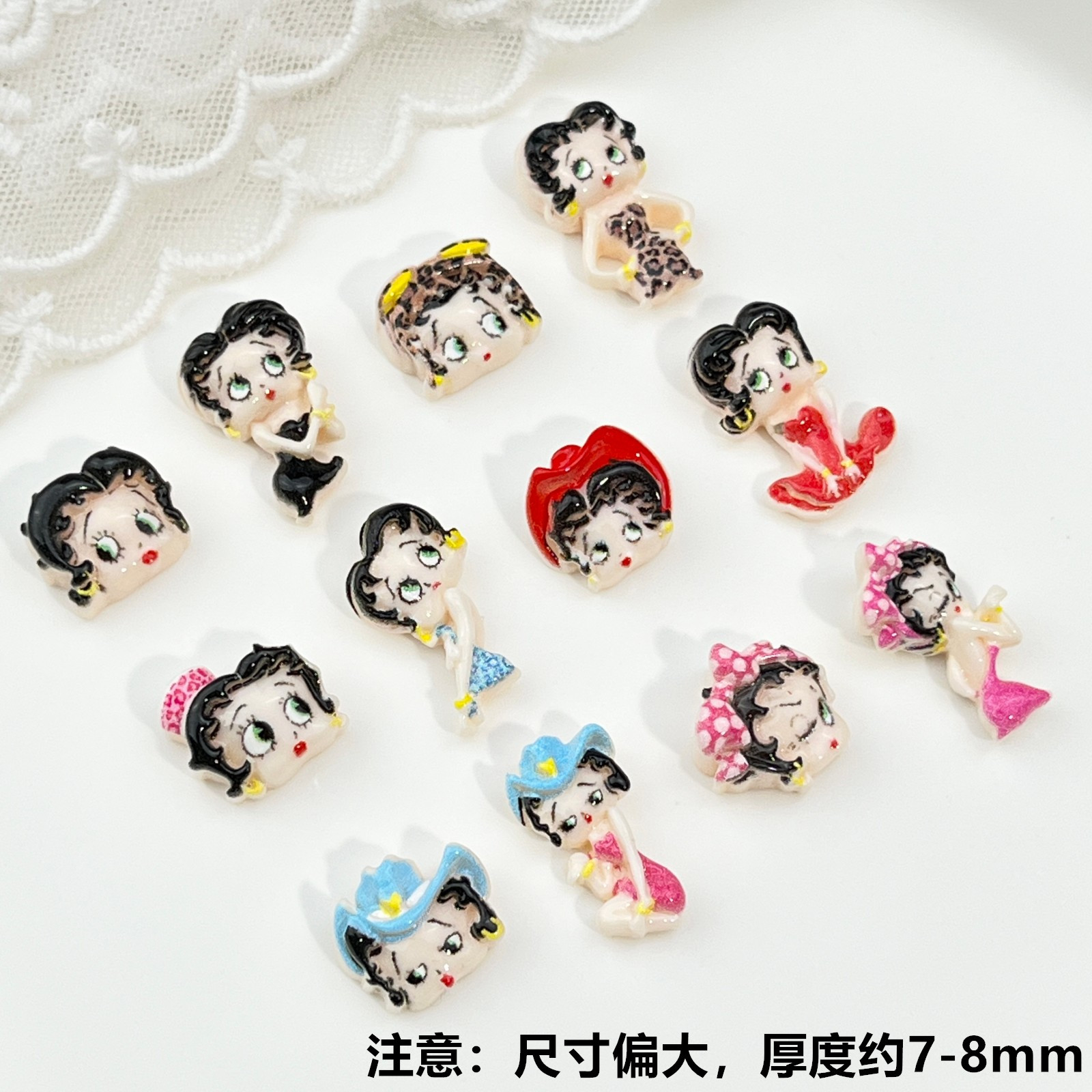 100pcs Cartoon Betty Nail Art  - đánh giá và giá Resin Art Diy