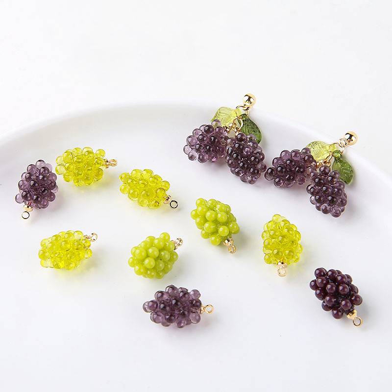 6pcs Cute Little Grapes Resin  - đánh giá và giá Resin Art Notes