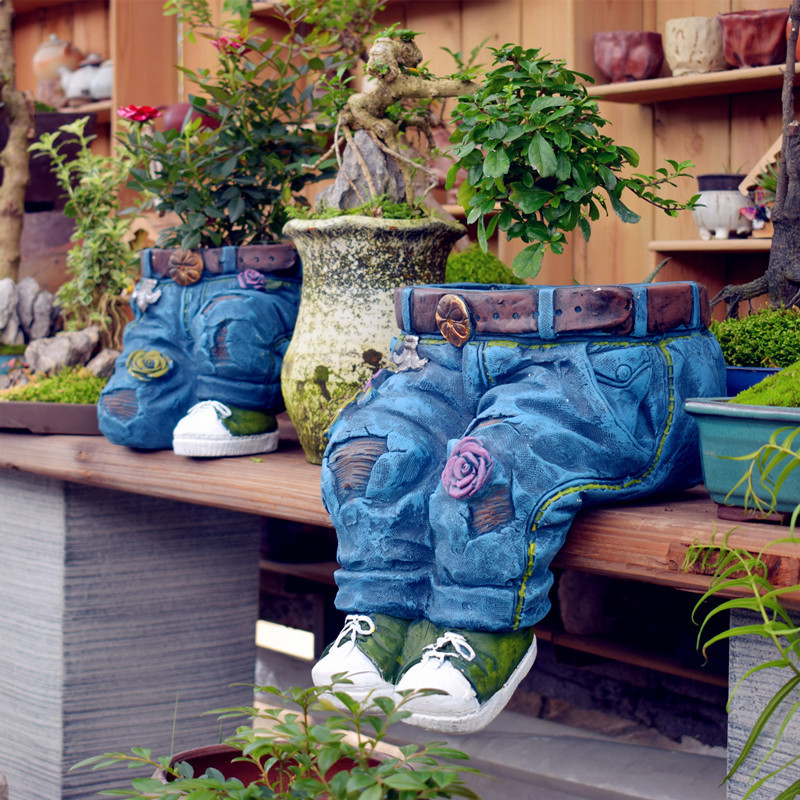 Resin Garden Denim Plant Pots  - đánh giá và giá Resin Artist