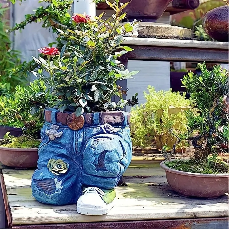 Resin Garden Denim Plant Pots  - đánh giá và giá Resin Artist