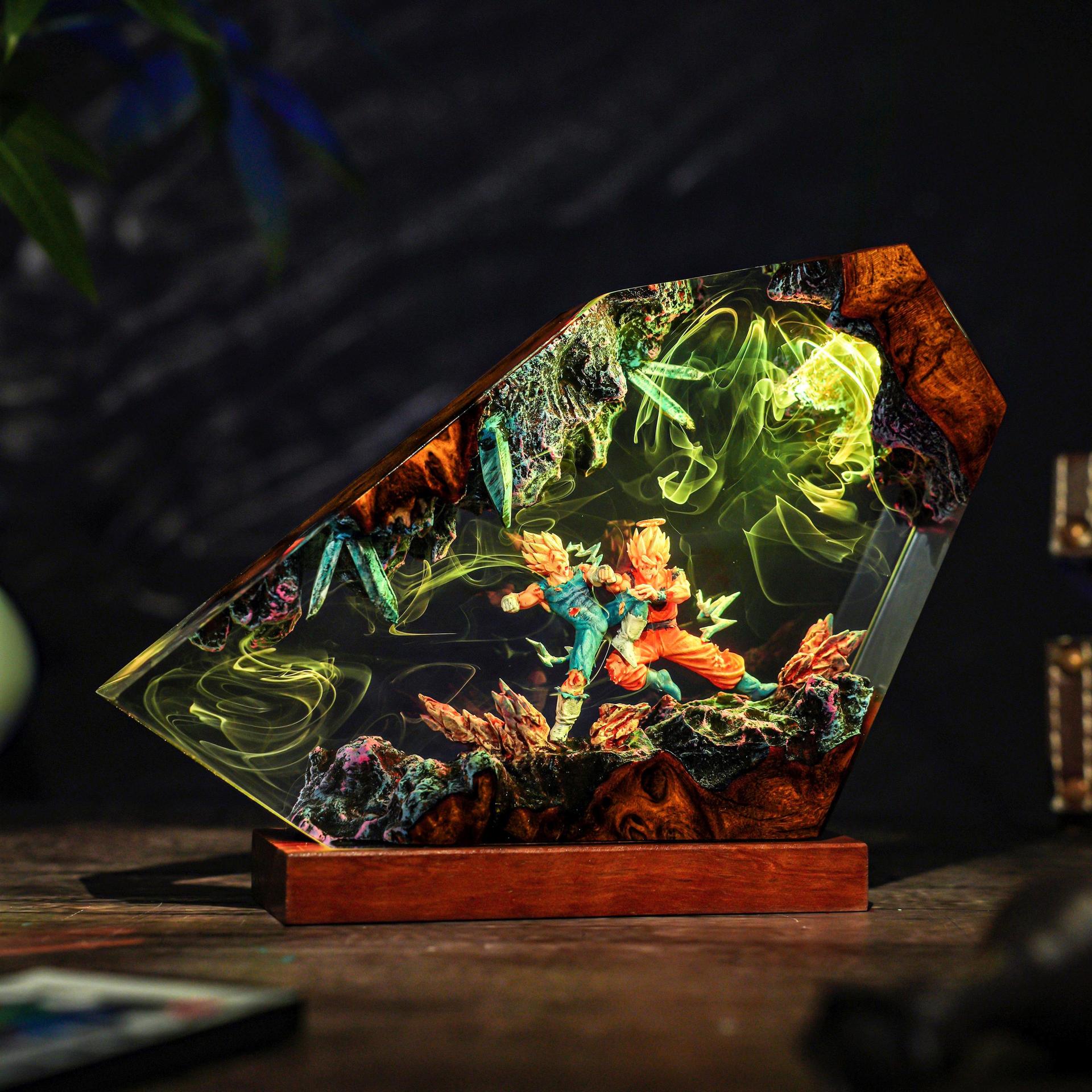 Goku & Vegeta Epoxy Resin Hand - đánh giá và giá Resin Art Goku