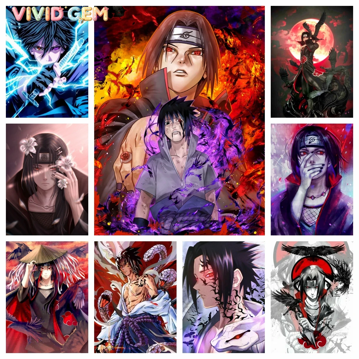 VIVID GEM Uchiha Itachi 5D DIY - đánh giá và giá Resin Art Home Decor
