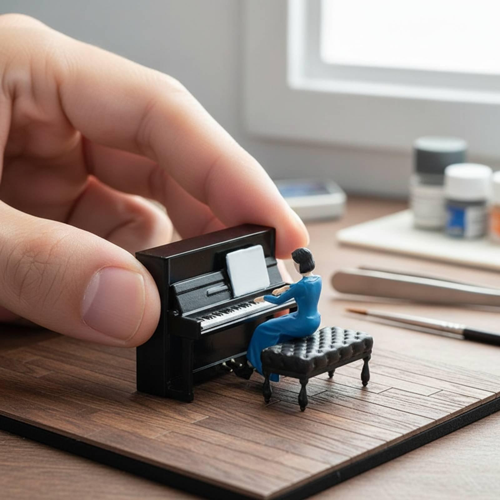 Miniature Piano Figure Artisti - đánh giá và giá Resin Artist