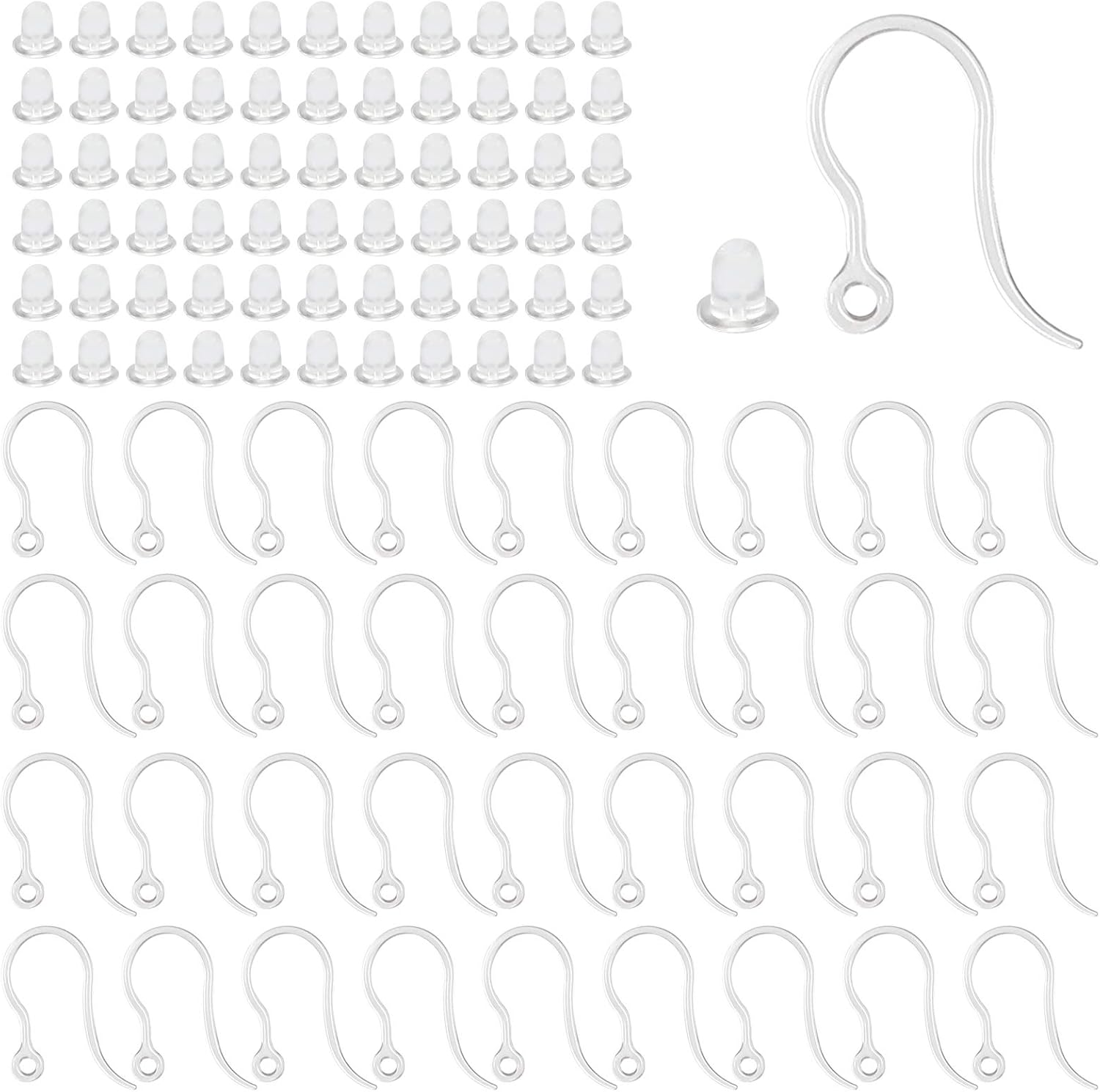 40pcs Clear Plastic Earring Ho - đánh giá và giá Resin Art Notes