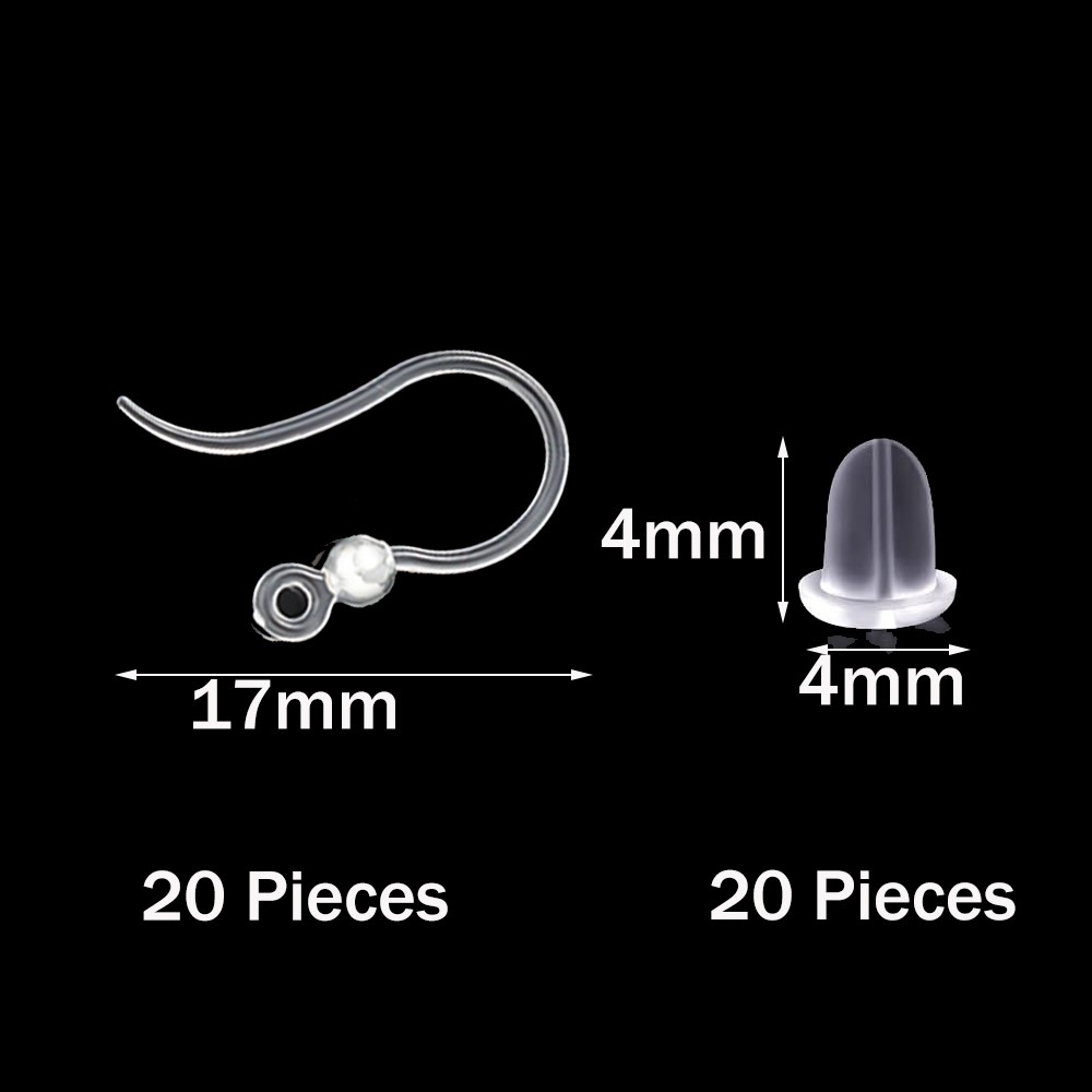 40pcs Clear Plastic Earring Ho - đánh giá và giá Resin Art Notes