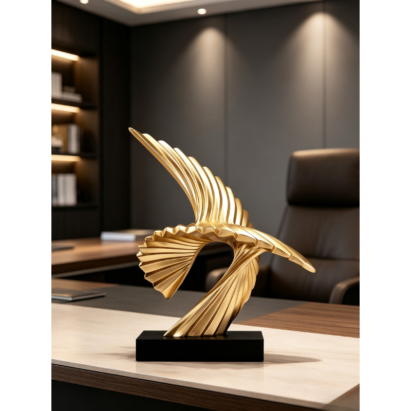Abstract Golden Eagle Sculptur - đánh giá và giá Resin Art Business
