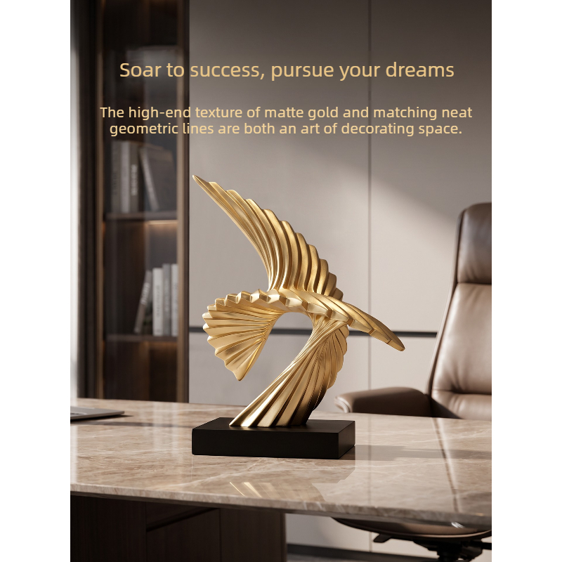 Abstract Golden Eagle Sculptur - đánh giá và giá Resin Art Business