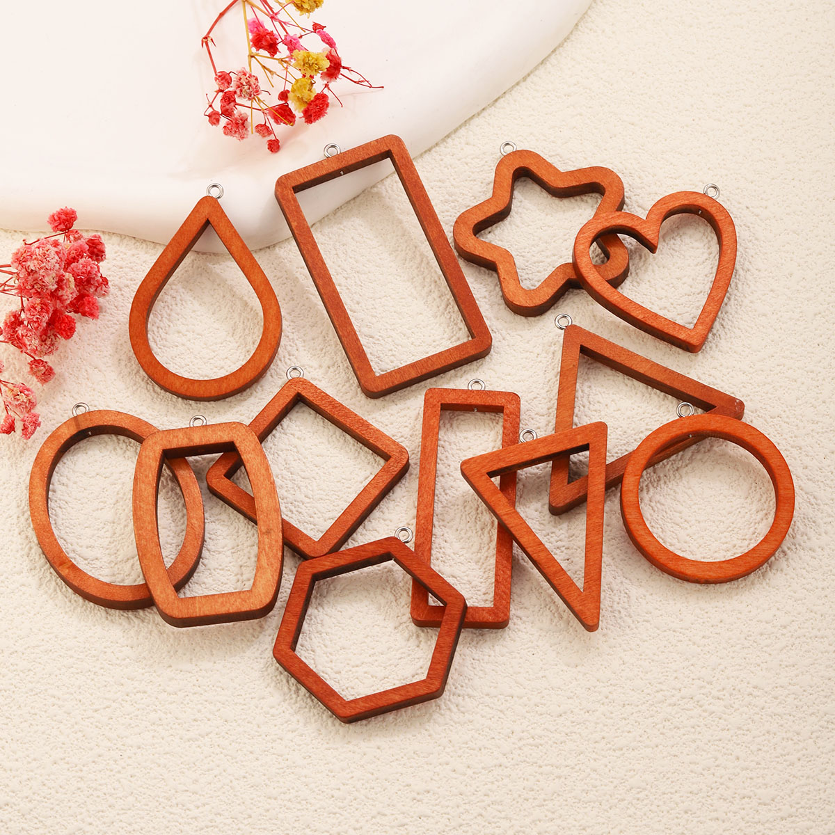 10PCS Triangle Rectangle Wood  - đánh giá và giá Resin Art Notes